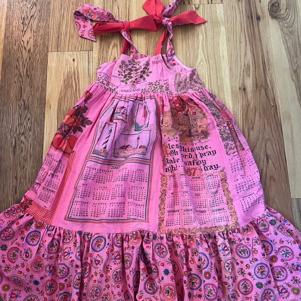 Selina Sanders handmade tea towel dress